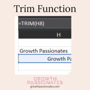 Excel Trim Function